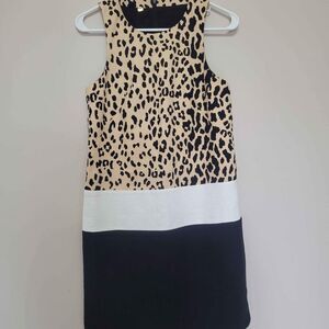 Black and White Leopard Print Dress Women's Size 4